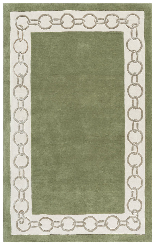 Safavieh Metro Hand-Tufted Round Area Rug In Soothing Green And Ivory, Wool Blend Low-Profile Elegance For Rooms 6'-0" x 6'-0" MET290Y-6R