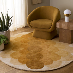 Safavieh Metro Hand-Tufted Yellow Brown Wool Rug 8X10 Rectangular Low-Profile Geometric Minimalist Accent 9'-0" x 12'-0" MET301D-9