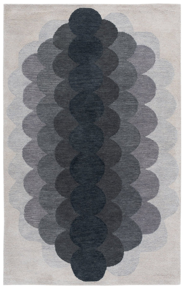 Safavieh Metro Hand-Tufted Grey Wool Rug — Low-Profile 3/8" Pile, Minimalist Solid Design For Modern Homes 4'-0" x 6'-0" MET301F-4