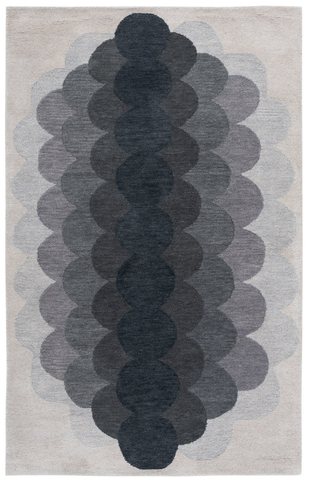 Safavieh Metro Hand‑Tufted Grey Runner — Wool/Cotton Low‑Pile Hallway Rug With Minimalist Geometric Design 2'-3" x 8'-0" MET301F-28