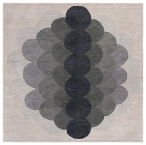 Safavieh Metro Hand-Tufted Grey Wool Rug — Low-Profile 3/8" Pile, Minimalist Solid Design For Modern Homes 4'-0" x 6'-0" MET301F-4