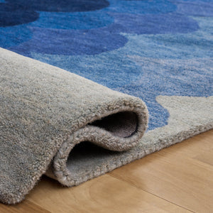 Safavieh Metro Navy Blue Hand-Tufted Wool Rug — 8X10 Low-Profile 3/8" Pile, Timeless Minimalist Anchor For Rooms 8'-0" x 10'-0" MET301N-8