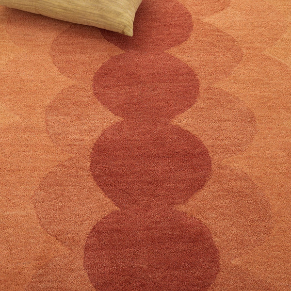 Safavieh Metro Hand-Tufted Orange Rust Runner Rug — Wool-Cotton Low-Pile Mid-Century Modern Hallway Accent 2'-3" x 8'-0" MET301P-28