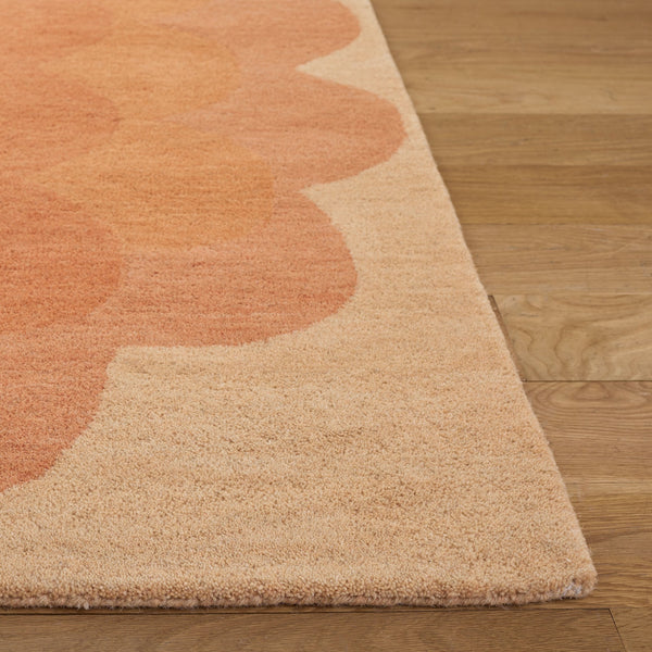 Safavieh Metro Hand-Tufted Orange Rust Runner Rug — Wool-Cotton Low-Pile Mid-Century Modern Hallway Accent 2'-3" x 8'-0" MET301P-28