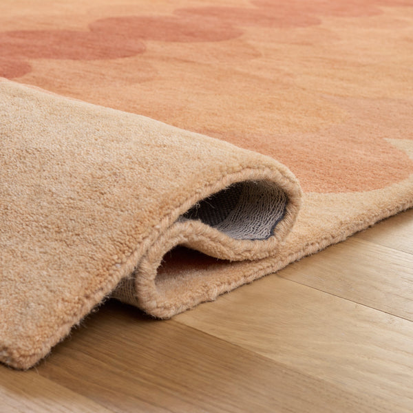 Safavieh Metro Hand-Tufted Orange Rust Wool Rug — Mid-Century Geometric Accent, Soft Low-Profile 8X10 9'-0" x 12'-0" MET301P-9