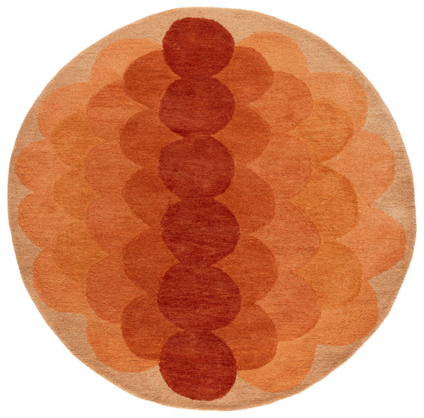 Safavieh Metro Hand‑Tufted Orange Rust Area Rug — Wool‑Cotton Blend, Mid‑Century Geometric Accent For Rooms 3'-0" x 5'-0" MET301P-3