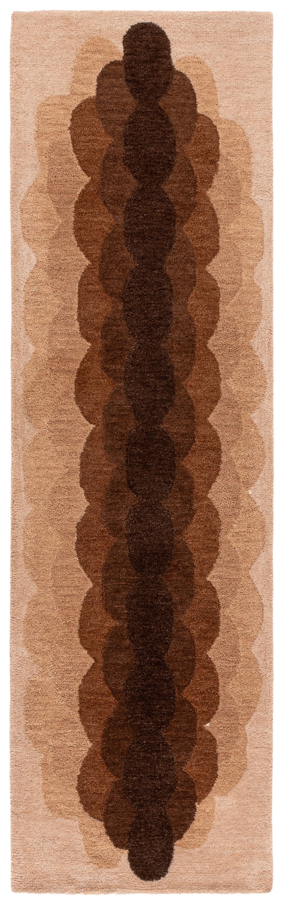 Safavieh Metro Hand-Tufted Round Brown Wool Rug — Low-Profile 3/8" Pile, Natural Wool-Cotton Comfort, Timeless Style 6'-0" x 6'-0" MET301T-6R