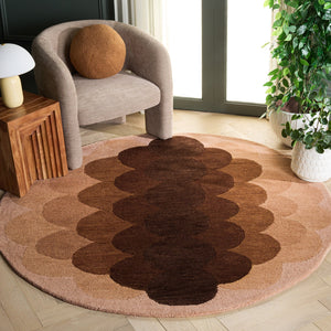 Safavieh Metro Hand-Tufted Brown Area Rug — 90% Wool Low-Profile Plush, Timeless Solid Design For Any Room 9'-0" x 12'-0" MET301T-9