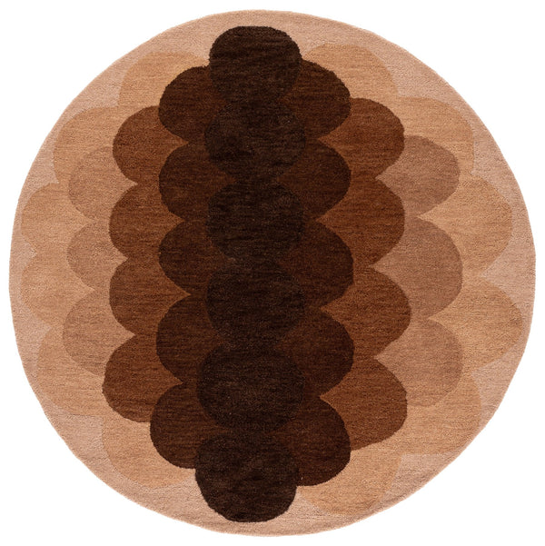 Safavieh Metro Hand-Tufted Brown Area Rug — 90% Wool Low-Profile Plush, Timeless Solid Design For Any Room 9'-0" x 12'-0" MET301T-9