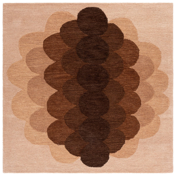 Safavieh Metro Hand-Tufted Brown Area Rug — 90% Wool Low-Profile Plush, Timeless Solid Design For Any Room 9'-0" x 12'-0" MET301T-9