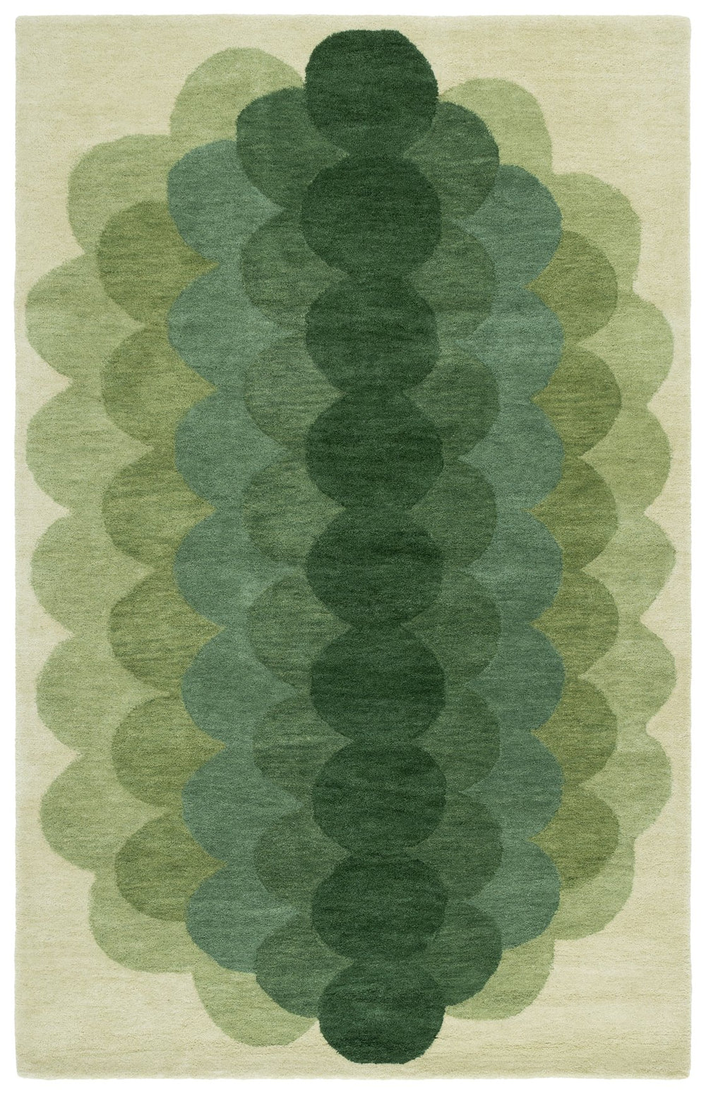 Safavieh Metro Hand-Tufted Round Green Rug With Geometric Pattern, Wool-Cotton Blend, Low Pile Durability 6'-0" x 6'-0" MET301Y-6R
