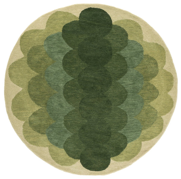 Safavieh Metro Hand‑Tufted Green Geometric Rug — Wool-Cotton Blend, Low Pile Comfort For Modern Spaces 4'-0" x 6'-0" MET301Y-4
