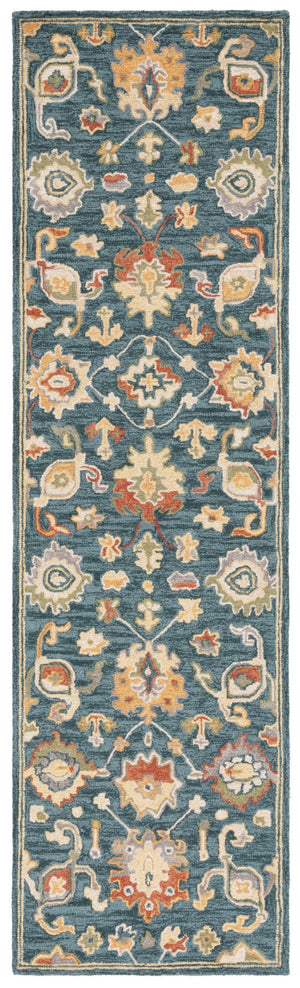 Safavieh Metro 326 Hand Tufted Transitional Rug Dark Grey / Red 2'-3" x 8'