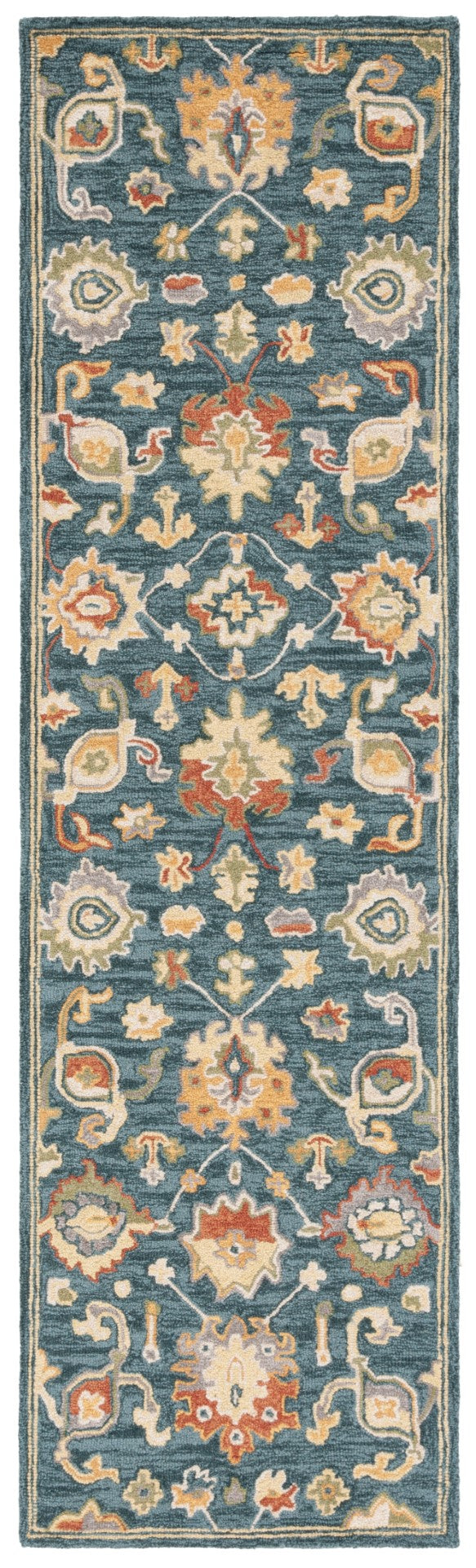 Safavieh Metro 326 Hand Tufted Transitional Rug Dark Grey / Red 2'-3" x 8'