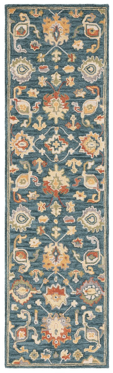 Safavieh Metro 326 Hand Tufted Transitional Rug Dark Grey / Red 8' x 10'