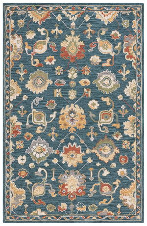 Safavieh Metro 326 Hand Tufted Transitional Rug Dark Grey / Red 5' x 8'