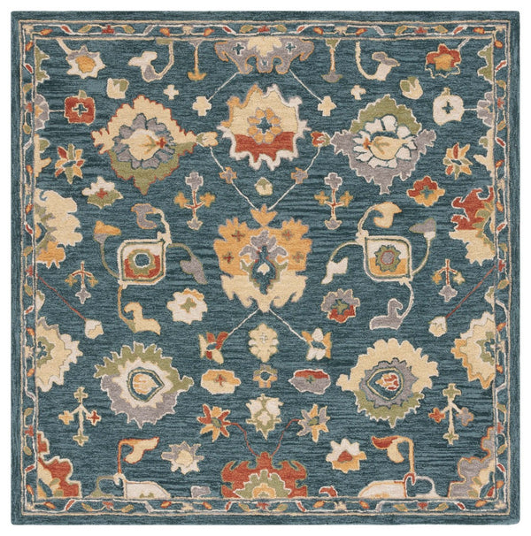 Safavieh Metro 326 Hand Tufted Transitional Rug Dark Grey / Red 8' x 10'