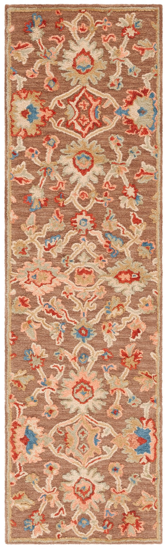 Safavieh Metro 327 Hand Tufted Transitional Rug Dark Brown / Beige 2'-3" x 8'