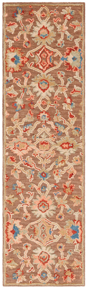 Safavieh Metro 327 Hand Tufted Transitional Rug Dark Brown / Beige 2'-3" x 8'