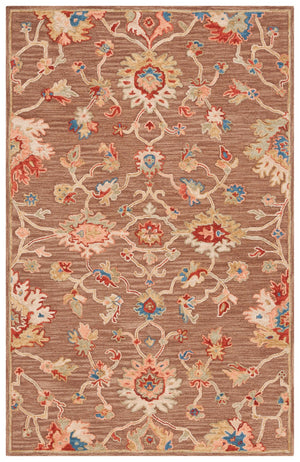 Safavieh Metro 327 Hand Tufted Transitional Rug Dark Brown / Beige 5' x 8'