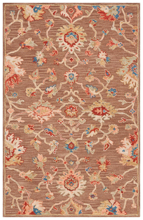 Safavieh Metro 327 Hand Tufted Transitional Rug Dark Brown / Beige 5' x 8'