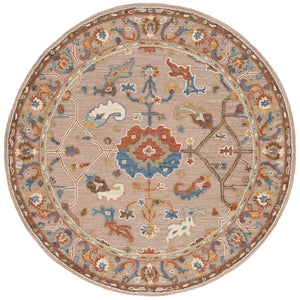 Safavieh Metro 328 Hand Tufted Transitional Rug Beige / Ivory 6' x 6' Round