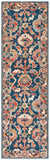 Safavieh Metro 328 Hand Tufted Transitional Rug Navy / Red 2'-3" x 8'