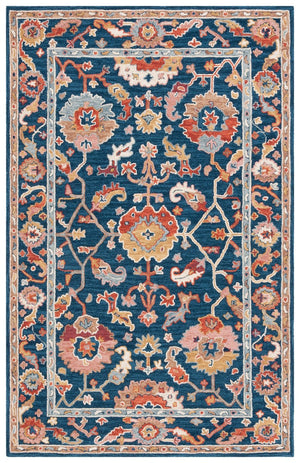 Safavieh Metro 328 Hand Tufted Transitional Rug Navy / Red 8' x 10'