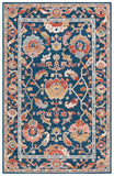 Safavieh Metro 328 Hand Tufted Transitional Rug Navy / Red 5' x 8'