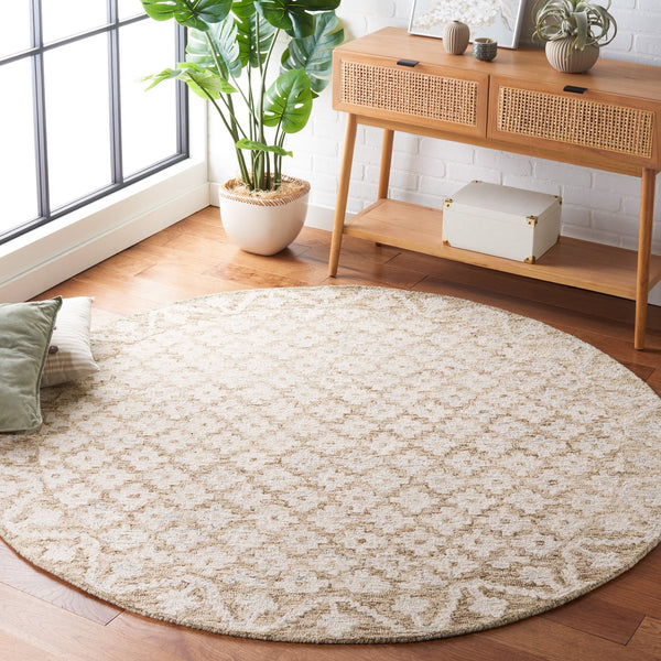 Safavieh Metro Hand-Tufted Beige Sage Area Rug, 80% Wool Low-Profile 0.5" Pile — Artisanal Comfort For Any Room 2'-0" x 3'-0" MET357W-2