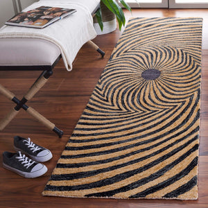 Safavieh Metro 358 MET358 Hand Tufted Modern Rug Black / Gold MET358Z-8