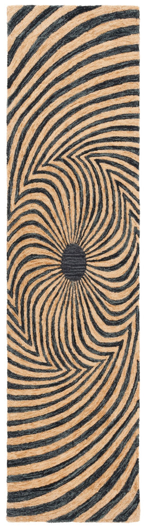 Safavieh Metro 358 MET358 Hand Tufted Modern Rug Black / Gold MET358Z-8