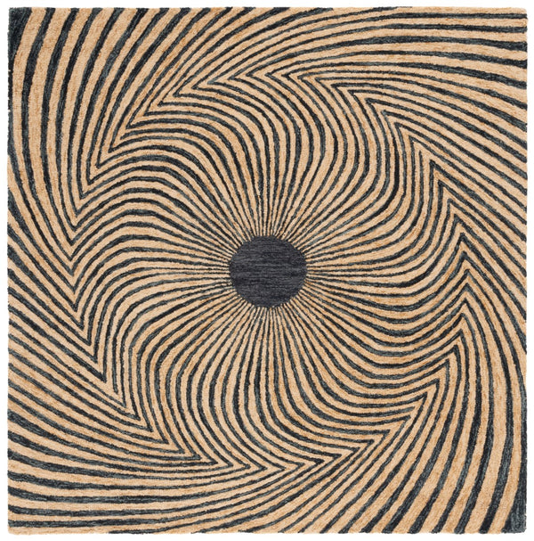 Safavieh Metro 358 MET358 Hand Tufted Modern Rug Black / Gold MET358Z-6SQ