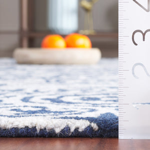 Safavieh Metro Hand-tufted Area Rug - Timeless Elegance With Medallion Motifs For Modern Home Décor Delight Blue ,Ivory 80% Wool,20% Cotton Met377m-3