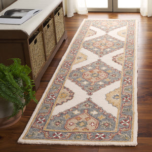 Safavieh Metro Hand-tufted Wool-cotton Rug - Elegant Ivory And Grey Design For Timeless Home Décor Style Ivory ,Grey 80% Wool,20% Cotton Met378a-6sq