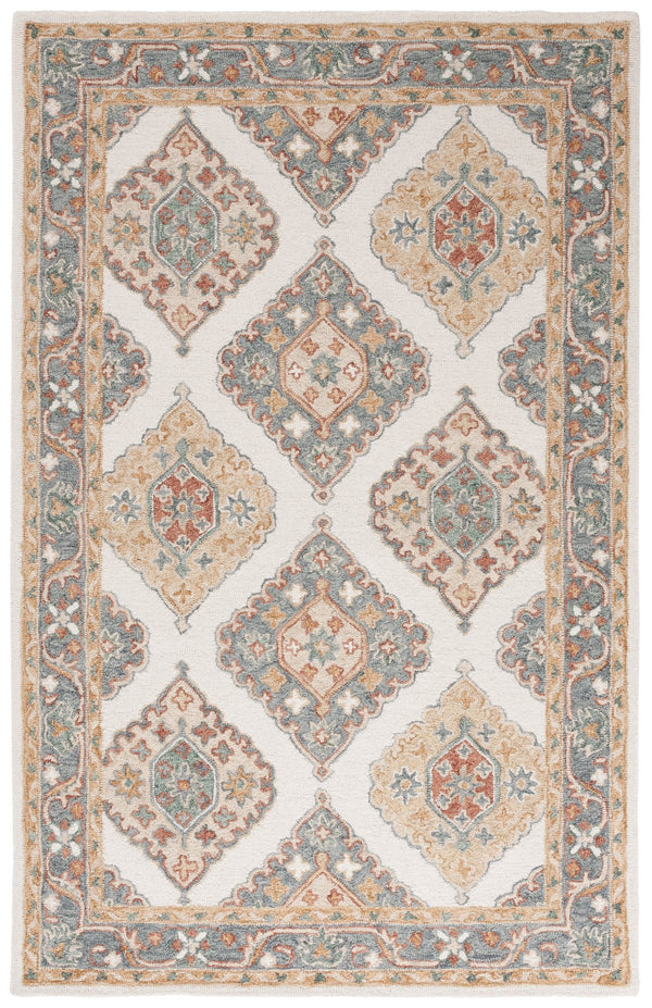 Safavieh Metro Hand-tufted Wool-cotton Rug - Elegant Ivory And Grey Design For Timeless Home Décor Style Ivory ,Grey 80% Wool,20% Cotton Met378a-6sq