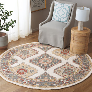 Safavieh Metro Hand-tufted Wool-cotton Rug - Elegant Ivory And Grey Design For Timeless Home Décor Style Ivory ,Grey 80% Wool,20% Cotton Met378a-6sq