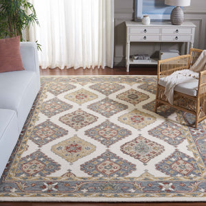 Safavieh Metro Hand-tufted Wool-cotton Rug - Elegant Ivory And Grey Design For Timeless Home Décor Style Ivory ,Grey 80% Wool,20% Cotton Met378a-6sq