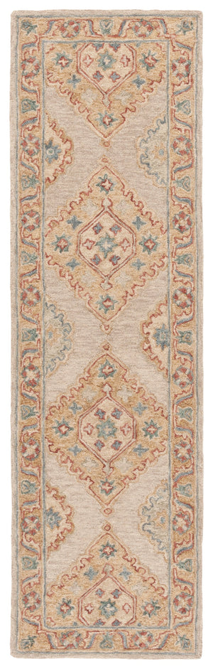 Safavieh Metro Hand-tufted Wool-cotton Rug - Elegant Ivory And Grey Design For Timeless Home Décor Style Beige ,Rust 80% Wool,20% Cotton Met378b-8