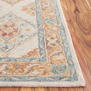 Safavieh Metro Hand-tufted Wool-cotton Rug - Elegant Ivory And Grey Design For Timeless Home Décor Style Beige ,Rust 80% Wool,20% Cotton Met378b-8