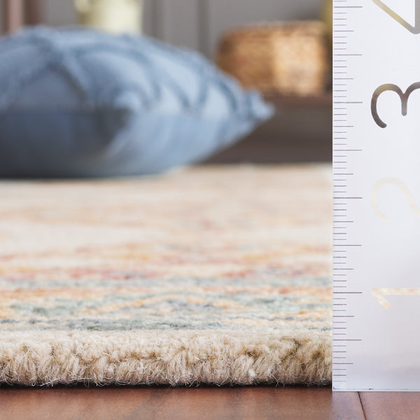 Safavieh Metro Hand-tufted Wool-cotton Rug - Elegant Ivory And Grey Design For Timeless Home Décor Style Beige ,Rust 80% Wool,20% Cotton Met378b-8