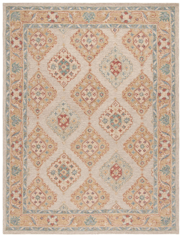 Safavieh Metro Hand-tufted Wool-cotton Rug - Elegant Ivory And Grey Design For Timeless Home Décor Style Beige ,Rust 80% Wool,20% Cotton Met378b-8