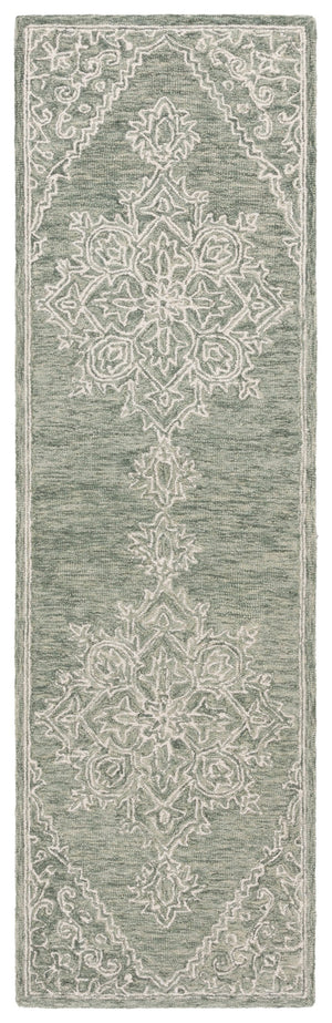 Safavieh Metro Hand Tufted Wool-cotton Blend Area Rug - Luxurious Comfort & Timeless Elegance For Any Room Green ,Ivory 80% Wool,20% Cotton Met381y-6r
