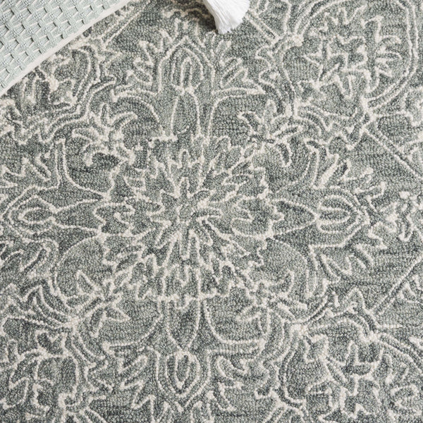 Safavieh Metro Hand Tufted Wool-cotton Blend Area Rug - Luxurious Comfort & Timeless Elegance For Any Room Green ,Ivory 80% Wool,20% Cotton Met381y-6r