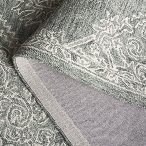 Safavieh Metro Hand Tufted Wool-cotton Blend Area Rug - Luxurious Comfort & Timeless Elegance For Any Room Green ,Ivory 80% Wool,20% Cotton Met381y-6r