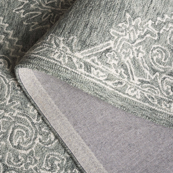 Safavieh Metro Hand Tufted Wool-cotton Blend Area Rug - Luxurious Comfort & Timeless Elegance For Any Room Green ,Ivory 80% Wool,20% Cotton Met381y-6r