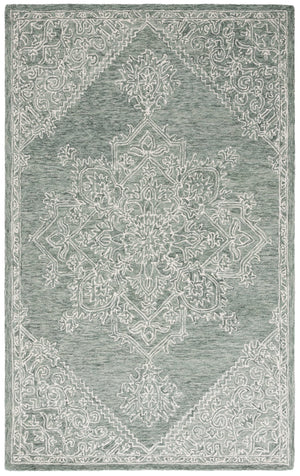 Safavieh Metro Hand Tufted Wool-cotton Blend Area Rug - Luxurious Comfort & Timeless Elegance For Any Room Green ,Ivory 80% Wool,20% Cotton Met381y-6r