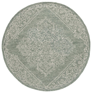 Safavieh Metro Hand Tufted Wool-cotton Blend Area Rug - Luxurious Comfort & Timeless Elegance For Any Room Green ,Ivory 80% Wool,20% Cotton Met381y-6r