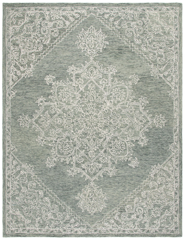 Safavieh Metro Hand Tufted Wool-cotton Blend Area Rug - Luxurious Comfort & Timeless Elegance For Any Room Green ,Ivory 80% Wool,20% Cotton Met381y-6r
