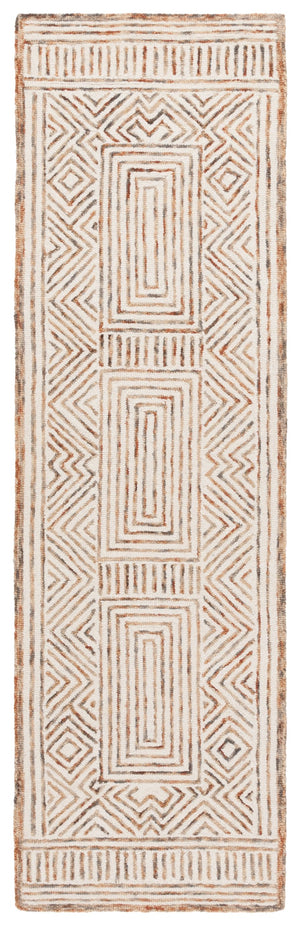 Safavieh Metro Exquisite Hand-tufted Area Rug - Modern Geometric Design In Premium Wool-cotton Blend Elegance Ivory ,Rust 80% Wool,20% Cotton Met382a-3